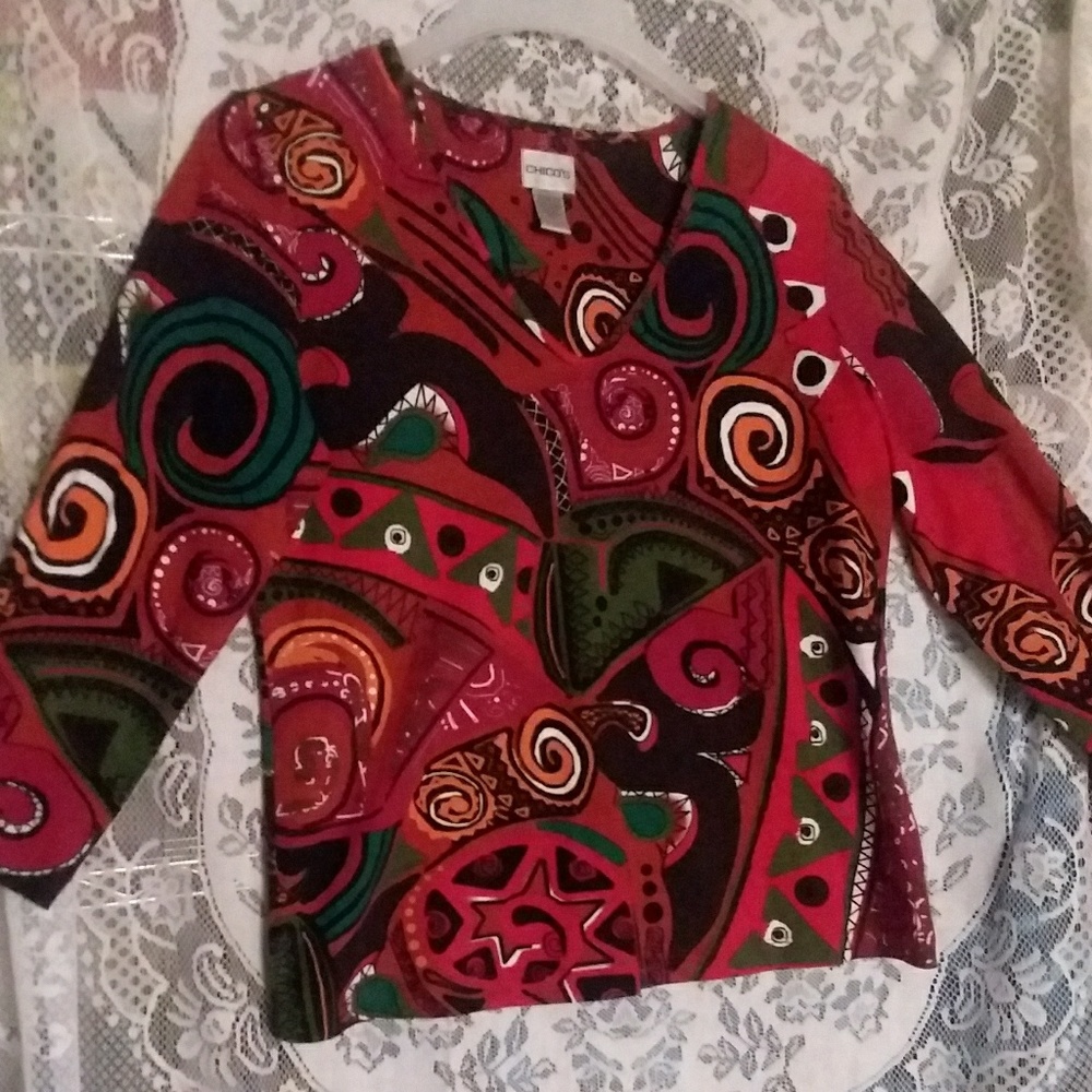 Chico's top, size 1, conventional size 8